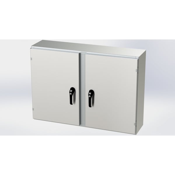 3 Point Latch with Padlock Handle Electrical Enclosures, 30 in H, 10 in D, 42 in W